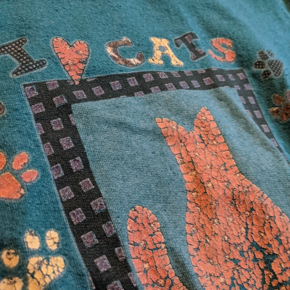 Vintage 90s Cat Sweatshirt Crewneck - Picture 4 of 6